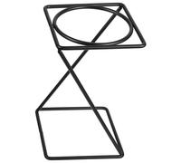 VOSAREA Black Metal Pizza Tray Holder with Iron Construction, Space-saving Design and Easy Cleaning Feature, for Kitchen and Food Display Stand