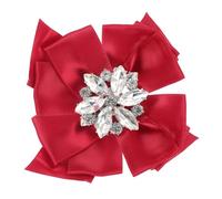 VOSAREA Bow Knot Shoe Clips Pair Wine Red Bridal Shoe Buckle 3d Bow Decoration for Women High Heels Wedding Accessories