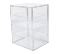 VOSAREA Box Easy Door for to with Countertop Storage Kitchen Magnetic Clean 4-tier Adjustable Bread Acrylic Design Display Case and for Pastry Cakes Cookies
