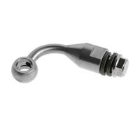 VOSAREA Brake Hose Extension Joint Stable Fluid Transfer Performance 90-Degree Angle Stainless Steel Fitting Safe Connection Upgrades for Vehicle's Hydraulic Brake System