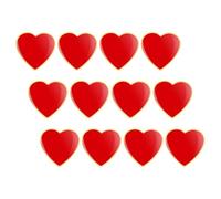 VOSAREA Brooch Pins with Fine Workmanship Heart Shape Zinc Alloy Red for Women 12pcs Heart Pins Elegant and Delicate Appearance, for Clothes on Special Occasions and Ceremonies