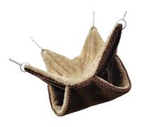 VOSAREA Brown Cloth Hamster Hammock Bed for Little Pets and Chinchillas, Multipurpose and Safe Hiding Place, Creative Design for Home and Pet Shop Use