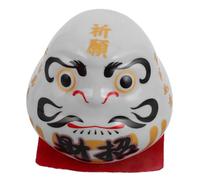 VOSAREA Budha Japanese Garden Ornaments Ceramic Dharma Ornament Miniature Statue Traditional Luck Charm