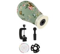 VOSAREA Canvas Wig Mannequin Head Model with Green Blue 22 Stand and Pins, Manikin Head for Wig Making, Styling Practice, and Beauty Salon Display Use