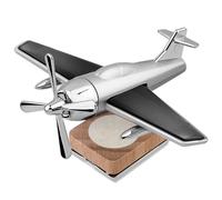 VOSAREA Car Essential Oil Diffuser Solar Airplane Car Diffuser Wooden Base Fragrance Aromatherapy Diffuser Desk Ornaments for Car Office Home Xmas New Year Gift (without Perfume)