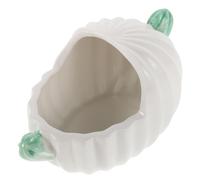 VOSAREA Ceramic Cactus Hamster Bath Tub White Cactus-shaped for Small Animals Sand Bath Container Practical and Easy to Clean Bathroom Supply for Hamsters and Chinchillas