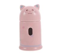 VOSAREA Ceramic Hamster Water Bottle Holder Stand in Pink, Lightweight and Easy to Carry, Lovely Cat Shape Suitable for Small Pets like Hedgehogs and Squirrels