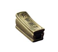 VOSAREA Chinese Coffin Statue Brass Figurine Retro Traditional Chinese Craft Decoration Mini Desktop Ornament for Home and Office Feng Shui