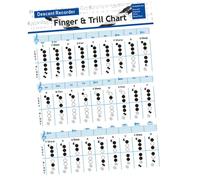 VOSAREA Clarinet Chord Chart for Beginners and Experienced Players, 8-holes Vertical Flute Finger Guide on Coated Paper, Convenient Practice Tool with Fine Details for Bass Recorder