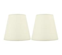 VOSAREA Cloth Lamp Shades 2Pcs 5.51X5.51X5.12In Pleated Lamp Covers Compatible E14 Fitting and Bedside Use