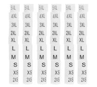 VOSAREA Clothing Hanger Size Markers Round and Wardrobe Organization Size Identification, 200pcs White Plastic for Four-Prong Garment Tags Suitable for Clothes and Trouser Hangers