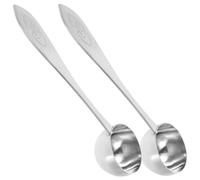 VOSAREA Coffee Measuring Spoons and Sturdy Design Stainless Steel 20ml Each 2pcs with Comfortable Grip Classic Style and High Polish Finish for Kitchen Use