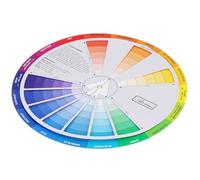 VOSAREA Colour Theory Wheel Creative Colour Wheel Chart for Artists and Amateurs, Paper Material with Simple to Learn Color Features, for Colored Mixing Learning and Nail Art Applications