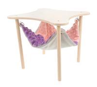 VOSAREA Comfortable Beige Hamster Sleeping Bed with Wood Material and Scratch-resistant Cage Hammock for Small Pets Including Sugar Gliders and Other Small Animals in Winter
