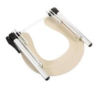 VOSAREA Comfortable Head Rest Support Spa Head Rest Support Aluminum Alloy Simple and Convenient Design Beige for Spa Mats Clients and Friends Or Family