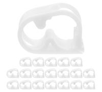 VOSAREA Control Tube Clips Pom Material White 20pcs Adjustable Pinch Valves for 1/4"-5/16" Easy to Use Hose Clamps and Laboratory Tubing for Aquariums Equipment