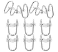 VOSAREA Cross Connector with Double Screw Fastening Vertical Pipe Clip Clamp 10pcs U-Shaped Pipe Buckle for Farm Greenhouse Awning Frame Fixing Suitable for Top Frame Support