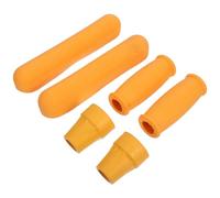 VOSAREA Crutch Handle Hand for Armpits 6pcs Replacement Grips and Pads Soft Rubber Foam Padding Stick Anti-Slip Cover Sturdy Comfort Portable Crutch Accessories for Walking