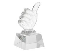 VOSAREA Crystal Decorative Prize Trophy with Hand-shaped Design, Delicate Style and Attention to Detail, Convenient Award Accessory for Campus Activities and Courtyard Gardens