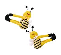 VOSAREA Curtain Tieback Clips Bee Design 2pcs Curtain Holders Decorative Window Drapery Holdback Clamps for Home Decoration