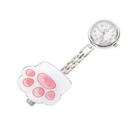 VOSAREA Cute Cat Paw Nurse Pocket Watch with Chain Clear Dial and Accurate Timing Lightweight Exam Chest Watch for Doctors Nurses Medical Staff Gift for Healthcare Professionals