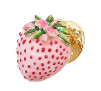 VOSAREA Cute Strawberry Brooch Pin Lightweight Enamel Lapel Pin for Women Fruit-inspired Scarf Buckle and Clothing Accessory gift for for for for for for for Birthdays and Holidays