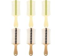 VOSAREA Dandruff Comb 6pcs Double Sided Fine Tooth Long Handle Plastic Grooming Comb for Pets and Dogs, Large Size for Precise Grooming, Suitable for Adults, Green and Black