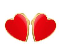 VOSAREA Decorative Pins 2pcs Zinc Alloy with Exquisite Craftsmanship Valentine's Day Red Heart Lapel Pins Resistant to Fading for Women for Weddings and Birthday Parties