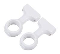 VOSAREA Decorative Wood Curtain Rod Holder, Curtain Rod Brackets Heavy Duty for 35mm Rod, wall Mounted Base Design, Easy Installation, Modern Versatility, Bedroom Curtain Brackets, 2pcs