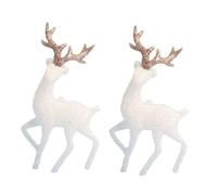 VOSAREA Deer and Ornaments Decor Decoration Christmas Miniature Cake 2pcs White Adornments for Decorating Holiday Rooms Room Living