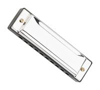 VOSAREA Diatonic Harmonica Key of C 10 Holes Stainless Steel Blues Harp with Ergonomic Design and Sleek Stylish Finish Suitable for Beginners and Professional Music Lovers
