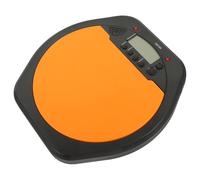 VOSAREA Digital Drum Metronome Electronic Drum Pad with Digital Lcd Screen Tap Tempo Measurement Orange Asb Silicone Practice Pad for Drumming Training