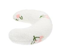 VOSAREA Dog Neck Support U-shaped Cushion for Puppies and Cats, Breathable Portable Nap Mat with Soft White Fabric, Comfortable Sleep Pillow for Travel and Home Use