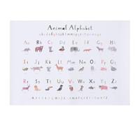 VOSAREA Educational Alphabet Wall Hanging Poster for S Bedroom Hanging Alphabet Decor Cartoon English Print 297Mm×420Mm A3 Early Learning Home Decoration