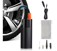 VOSAREA Electric Corded Car Tire Inflator Pump with LED Light, Fast Inflation Air Compressor for Car, Bike, Motorcycle Tires, Suitable for On-Road and Outdoor Use, Compact Black Design