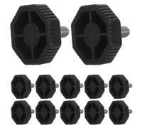 VOSAREA Electronic Scale Screw Feet Easy Installation 50pcs M8 Plastic Adjustable Threaded Feet Black for Industrial Machines and Appliances Workspace