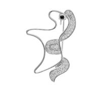 VOSAREA Elegant Hollow-out Horse Brooch Pin Lightweight Metal Lapel Pin and Scarf Clip for Business Evening Events Versatile Accessory for Tuxedo Coat Sweater Cardigan Portable and