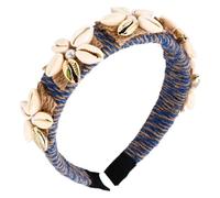 VOSAREA Elegant Seashell Headband for Women Breathable Comfortable Hair Accessory Wide Bridal Headwear Suitable for Daily Wearing and Workout