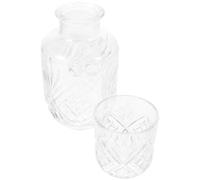 VOSAREA Embossed Transparent Glass Beverage Cup Creative Modern Martini Cocktail Glasses with High Toughness Stylish Design for Tea Juice and Water Easy to Clean