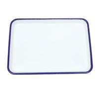 VOSAREA Enamel Bake Pan Rectangular Roasting Tray in White, Heat-Resistant Oven Tray for Pizza Baking and Restaurant Use, Sturdy and Not Easy to Deform or Damage