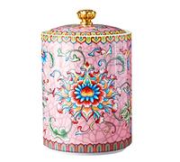 VOSAREA Enamel Tea Sugar Jars Tea Coffee Sugar Canisters Candy Container Jar Jars with Lid Kitchen Canister Food Containers Flour Storage Tank Pink Blue and White Ceramics