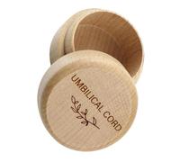 VOSAREA Engraved Wooden Newborn Keepsake Box for Memories Compact Umbilical Cord Storage Case with Tight Seal and Space-Saving Organizer for Hair Teeth and Pregnancy Souvenirs