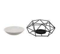 VOSAREA Essential Oil Burner Incense Holder Ceramic with 70ml Capacity, Strong and Sturdy Design, White Colour Simple but Generous Style Multipurpose Use for Office and Tea Ceremony