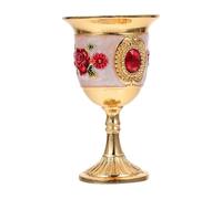 VOSAREA European Style Metal Stem Wine Cup Small Decorative Gold