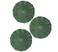 VOSAREA Eva Floating Lotus Leaves Simulation Leaf Ornament Artificial Water Pool Decor 28cm 3pcs for Fish Tank Pond Landscaping