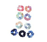 VOSAREA Fabric Hair Scrunchies with Hidden Zipper Pocket 9pcs Assorted Colour Soft and Comfortable Tactility Elastic Hair Ties and Accessories Random Color for Women