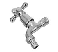 VOSAREA Faucet Tap and Single Handle and Wash Basin for Laundry Tub Silver Zinc Alloy with Adaptable Design Featuring Sleek Modern Style for Washing Machines and Outdoor Garden Use