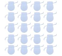 VOSAREA Flannel Drawstring Bags Jewelry Pouches Sky-blue 20 Pcs Small with Drawstring Design to Prevent Falling, for Shopping Malls and Christmas Parties