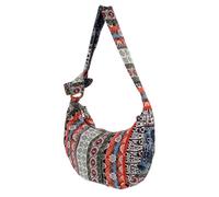 VOSAREA Floral Canvas Crossbody Messenger Bag Women's Hippie Hobo | Roomy Layout, Cell Phone Pocket, Zippered Main Compartment, inside Zippered Pocket, for Day Use