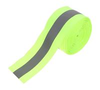 VOSAREA Florescent Warning Webbing Tape Green Sewable Reflective Cloth 10 Meter for Tents and Reflective Vests in Low Visibility Day and Night Time